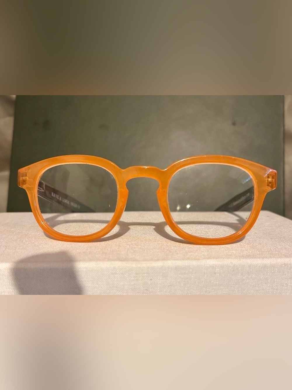 Orange Round-Aviator Men’s Eyeglass Frames